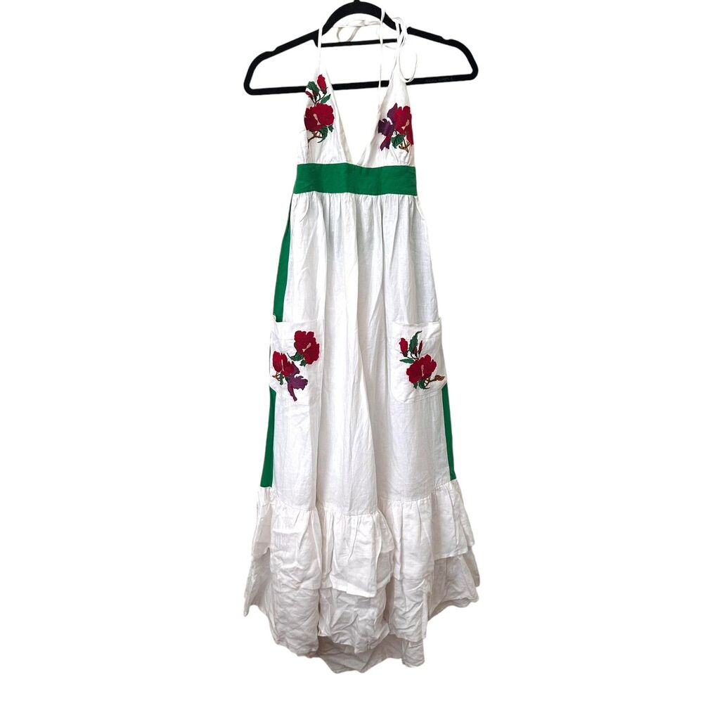 FANM MON Pamuk Embroidered Halter‎ Maxi Dress XS - Picture 3 of 8